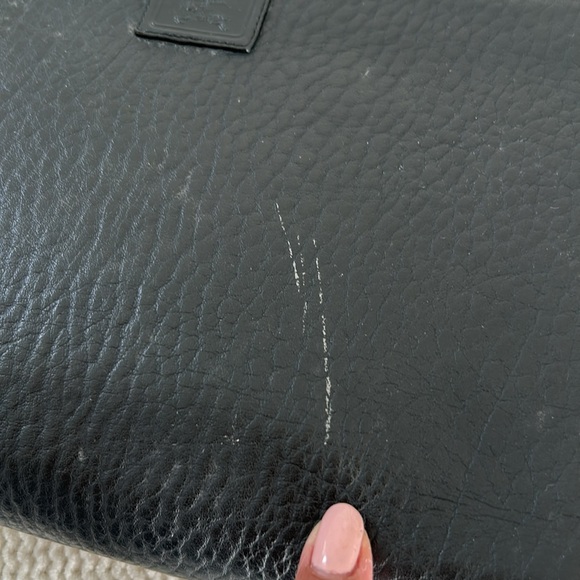 Burberrys Clutch Bag Leather Black vintage - Picture 3 of 16